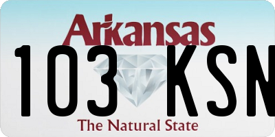 AR license plate 103KSN