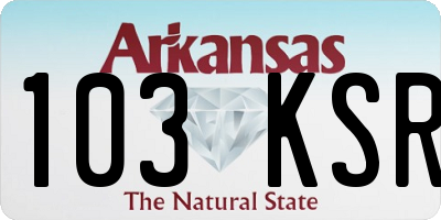 AR license plate 103KSR