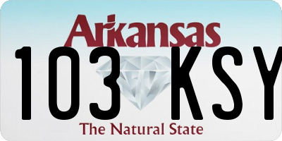 AR license plate 103KSY