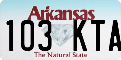 AR license plate 103KTA