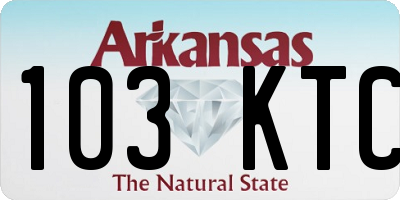 AR license plate 103KTC