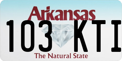 AR license plate 103KTI