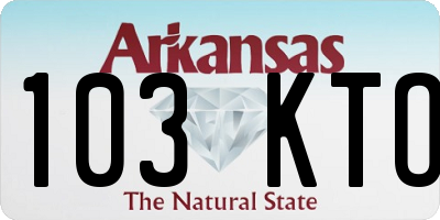 AR license plate 103KTO
