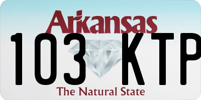 AR license plate 103KTP