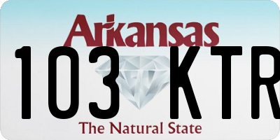 AR license plate 103KTR