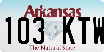 AR license plate 103KTW