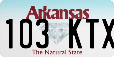 AR license plate 103KTX