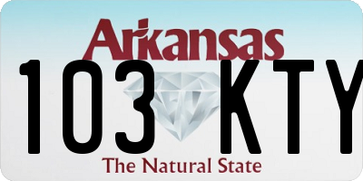 AR license plate 103KTY
