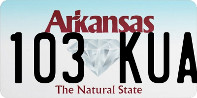 AR license plate 103KUA