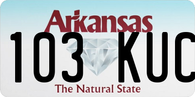 AR license plate 103KUC