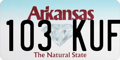 AR license plate 103KUF