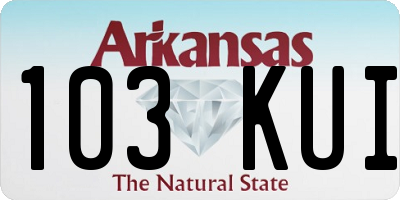 AR license plate 103KUI