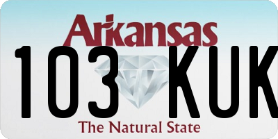 AR license plate 103KUK