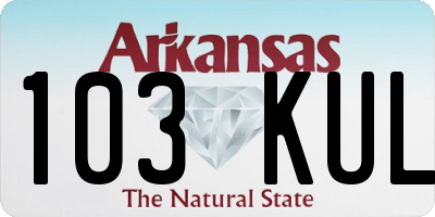 AR license plate 103KUL