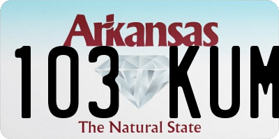 AR license plate 103KUM