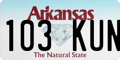 AR license plate 103KUN