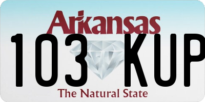 AR license plate 103KUP