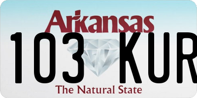 AR license plate 103KUR