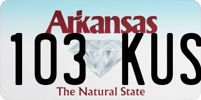 AR license plate 103KUS