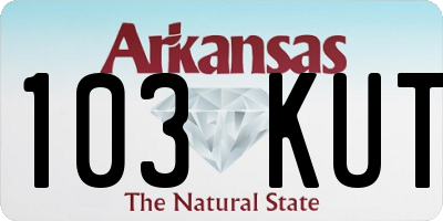 AR license plate 103KUT