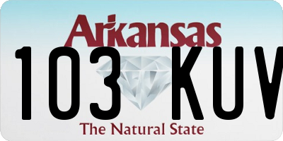 AR license plate 103KUV
