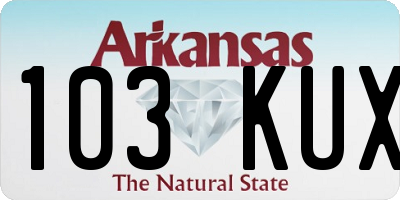 AR license plate 103KUX