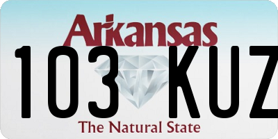 AR license plate 103KUZ