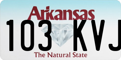 AR license plate 103KVJ