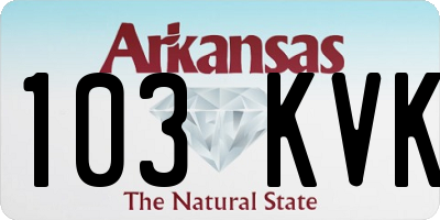 AR license plate 103KVK