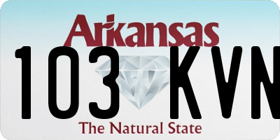 AR license plate 103KVN