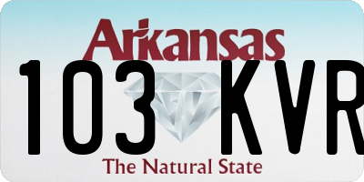 AR license plate 103KVR