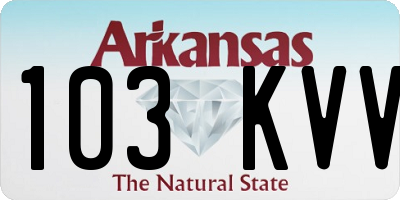 AR license plate 103KVV