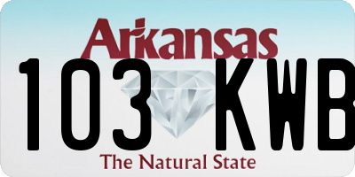 AR license plate 103KWB