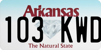 AR license plate 103KWD