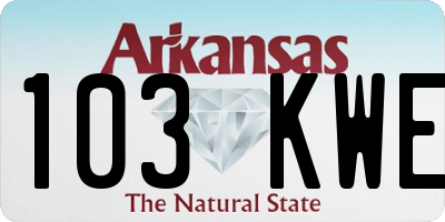 AR license plate 103KWE