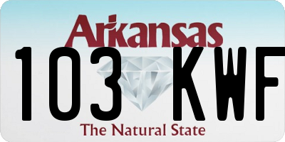 AR license plate 103KWF