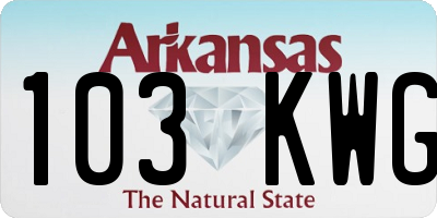 AR license plate 103KWG