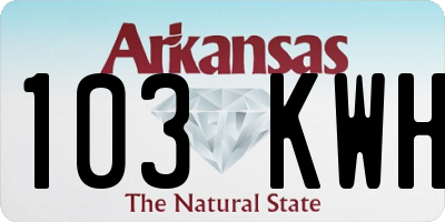 AR license plate 103KWH