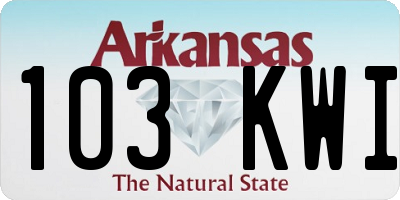 AR license plate 103KWI