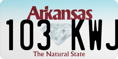 AR license plate 103KWJ