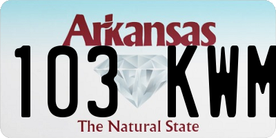 AR license plate 103KWM