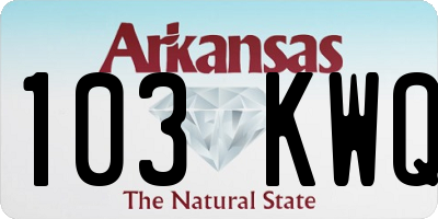 AR license plate 103KWQ