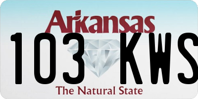 AR license plate 103KWS