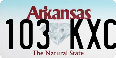 AR license plate 103KXC