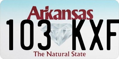AR license plate 103KXF