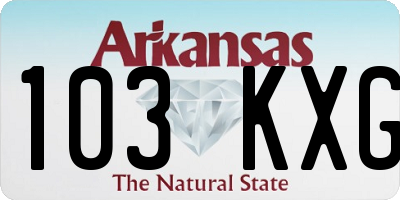 AR license plate 103KXG