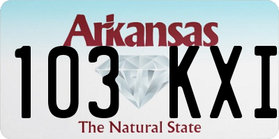 AR license plate 103KXI