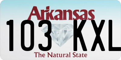 AR license plate 103KXL