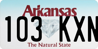 AR license plate 103KXN
