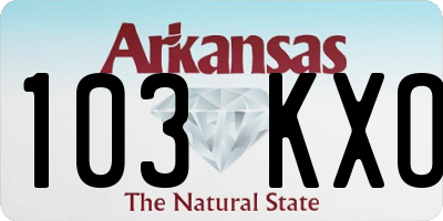 AR license plate 103KXO